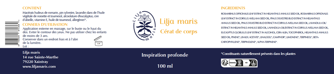 Cérat de corps Inspiration profonde