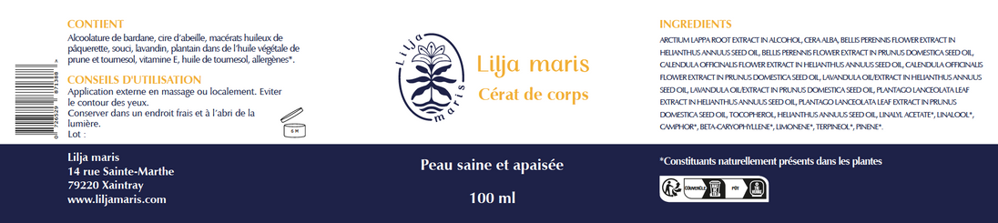 Cérat de corps Peau saine et apaisée