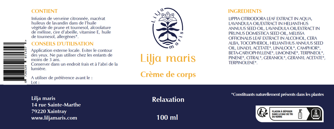 Crème de corps Relaxation