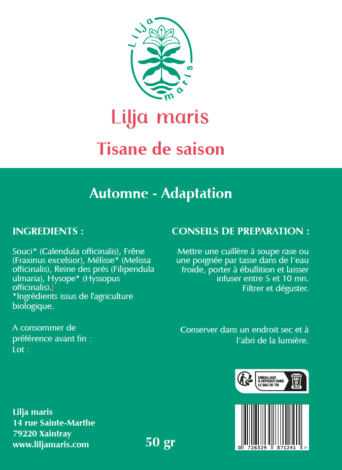 Tisane d'automne Adaptation