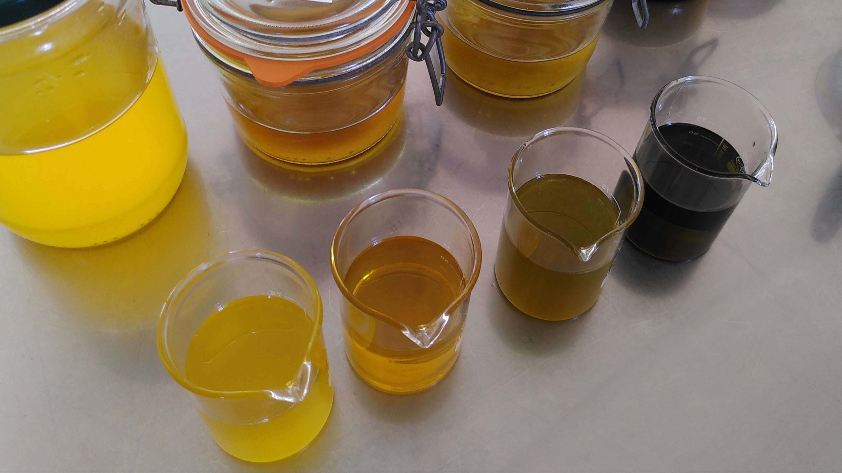 Dégradé de macérâts huileux